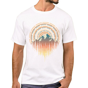 Camisetas de Verano de Algodón de 230G con Diseño de Playa al Atardecer para Hombre, Personaliza tu Diseño - Product Image 6