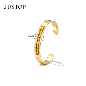 Bracelets OEM/OEM personnalisés, étanches, en acier inoxydable, plaqués or, bijoux fantaisie hypoallergéniques, fournitures en gros de bracelets. - Product Image 2