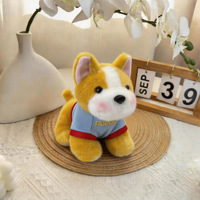 Jouet en peluche personnalisé pour chien, adorable chiot en peluche, poupée animale de dessin animé Kawaii, animal en peluche doux, cadeau d'anniversaire pour enfants, vente en gros