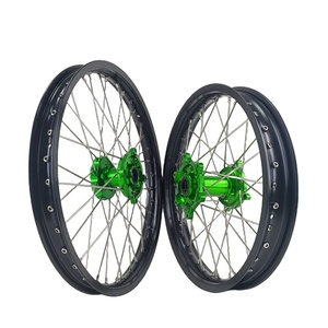 Juego de Ruedas KYZ CNC 7050-T6 de Aleación Anodizada de 21/19 Pulgadas Supermoto para <span class=keywords><strong>Honda</strong></span> CRF Kawasaki KX KXF 250 <span class=keywords><strong>450</strong></span> <span class=keywords><strong>Enduro</strong></span> Racing Pro Kit - Product Image 3