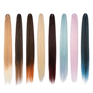 <span class=keywords><strong>Rebecca</strong></span> Colorful 70 pouces 360 grammes 4 pièces dans un sac Mèches à tresser synthétiques lisses et ondulées en soie pour extensions de cheveux - Product Image 5