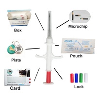 Microchip RFID FDX-B certifié ICAR 134,2 kHz 2,12 x 12 mm pour animaux, chiens, chats, identification des animaux de compagnie, nanochip
