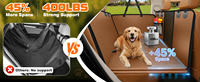 Housse de siège de voiture multifonctionnelle imperméable en PU avec maille visible pour extension de siège arrière pour chien - Vente en gros