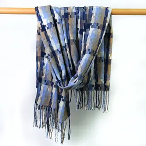 Новый шарф в Корейском стиле, клетчатая Пашмина, кашемировая шаль, шарфы, женские зимние теплые шали с кисточками, шарфы, оптовая продажа