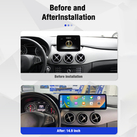 ZWNAV 14.9"LINUX Os Auto Apple Carplay Multimédia pour Mercedes Benz Classe B 2015-2018 (W246) GPS Navi. Mise à niveau du moniteur de l'autoradio
