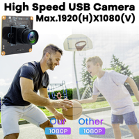 ELP Módulo de cámara USB de alta velocidad sin distorsión de 2MP 260fps 120fps 60fps OV4689 Lightburn Cámara industrial Controlador gratuito para PC, Pi