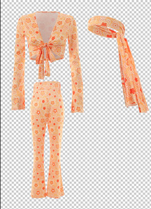 Costume de disco des années <span class=keywords><strong>70</strong></span> pour femmes Ensemble d'accessoires de tenues des années 1970 avec haut chemises pantalons lunettes boucles d'oreilles <span class=keywords><strong>bandeau</strong></span> - Product Image 4