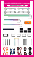 SJC voiture intérieur LED lumière ambiante pour Mazda AXELA ciel étoilé 64 couleur systèmes d'éclairage ambiant accessoires de décoration