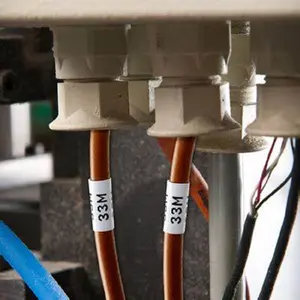 Etiqueta auto-adesiva envoltório em torno de auto laminação cabo e etiquetas de fio