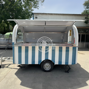 Mini camion de restauration rapide populaire, remorque à hot-dogs et café avec cuisine complète RE-220B, petite remorque alimentaire mobile en acier inoxydable - Product Image 4