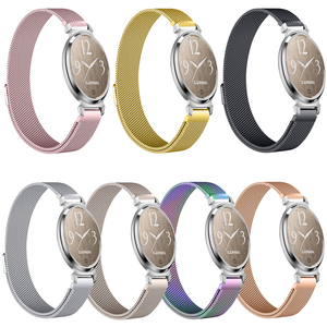 <span class=keywords><strong>Bracelet</strong></span> de <span class=keywords><strong>montre</strong></span> magnétique en acier inoxydable milanais, <span class=keywords><strong>bracelet</strong></span> de remplacement pour <span class=keywords><strong>Garmin</strong></span> Lily 2 / Lily 2 Active, <span class=keywords><strong>bracelet</strong></span> en maille métallique respirant - Product Image 1