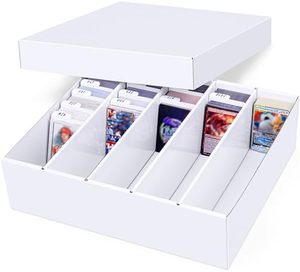 Caja <span class=keywords><strong>de</strong></span> Almacenamiento <span class=keywords><strong>de</strong></span> Cartón Corrugado con Divisores y Etiquetas para Almacenamiento y Colección <span class=keywords><strong>de</strong></span> Tarjetas <span class=keywords><strong>de</strong></span> Estrellas Pop/TCG/Magic/Mtg, Horizontal - Product Image 1