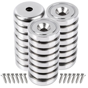 Fuerte fuerza atractiva Caja de <span class=keywords><strong>acero</strong></span> Neodimio Forma de copa Imán de olla con agujero avellanado - Product Image 1