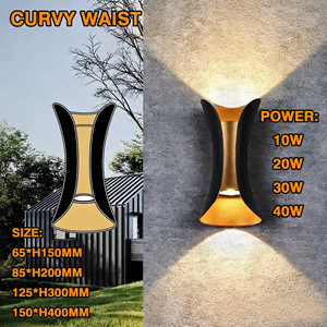 Applique murale LED 10W moderne et élégante, étanche IP65, à économie d'énergie, pour intérieur/extérieur, jardin, petite taille, <span class=keywords><strong>en</strong></span> aluminium, <span class=keywords><strong>blanc</strong></span> chaud - Product Image 5