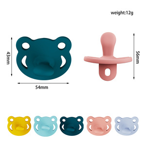 Sucette en silicone de qualité alimentaire en forme de pomme sans BPA pour bébé de 0 à 12 mois, jouet de dentition - Product Image 4