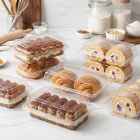 Boîtes d'emballage alimentaire en gros pour croissants et sandwichs, avec couvercles transparents, pour la cuisson et la conservation des aliments