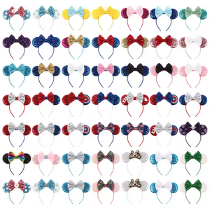 عصابة رأس كلاسيكية على شكل آذان الفأر للنساء والفتيات ، مهرجان حفلات الأميرة ، عصابة شعر للأطفال ، قوس ترتر ، إكسسوارات شعر جديدة لطيفة للإناث - Product Image 2