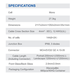 Paneles solares onocristalinos de 440 ~ 465W PPEEououououlass Lass cell - Product Image 5