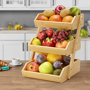 Grand panier à fruits en bambou à 3 niveaux pour comptoir <span class=keywords><strong>de</strong></span> <span class=keywords><strong>cuisine</strong></span>, support <span class=keywords><strong>de</strong></span> stockage <span class=keywords><strong>de</strong></span> légumes pour magasin <span class=keywords><strong>de</strong></span> fruits - Product Image 4