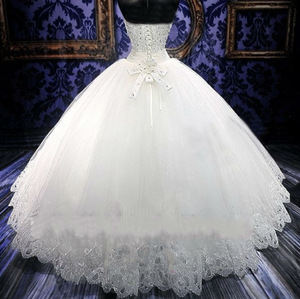 Vestidos de Novia de Lujo con Bordado de Cristales y Pedrería, Vestidos de Princesa con Encaje hasta el Suelo - Product Image 2