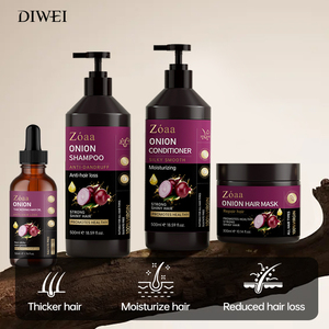 DIWEI Label pribadi 100% Herbal alami memperkuat Anti rambut rontok sampo bawang dan Set Kondisioner - Product Image 6