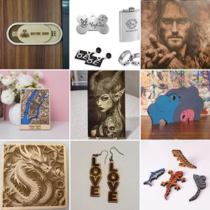 Acmer S1 6000mW Laser Engraver cho người mới bắt đầu gỗ khắc mini máy cho Diy crafting Glass da 5.1x5.1inch Laser Class 4 - Product Image 6