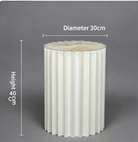 Colonne Romaine Blanche Pliable en Papier pour Mariage, Présentoir à Desserts, Décoration d'Allée, Fête Prénatale, Anniversaire, Présentation de Gâteaux - Vente en Gros