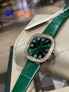 Ensemble de montres à quartz carrées de luxe pour femmes Ti2fany, bracelet en cuir tendance avec bague, collier, boucles d'oreilles, bracelet, ensemble cadeau - Product Image 2