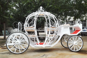 Carruaje Eléctrico de Boda Inspirado en Cenicienta, con Diseño de Calabaza de Acero Blanco, Certificado CE, Transporte Especial para 6 Personas - Product Image 5