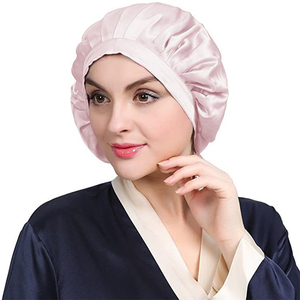 Gorro de satén de talla grande <span class=keywords><strong>con</strong></span> Logo, para dormir, <span class=keywords><strong>pelo</strong></span> largo, marca privada - Product Image 3