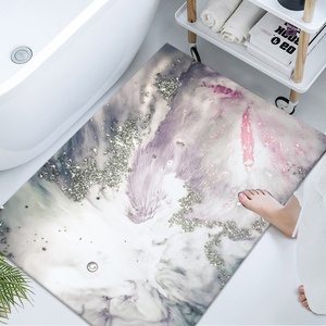 Alfombrilla de baño tejida con logotipo personalizado de geometría abstracta a la venta alfombrilla absorbente de <span class=keywords><strong>tierra</strong></span> de <span class=keywords><strong>diatomeas</strong></span> antideslizante para el baño del hogar - Product Image 4