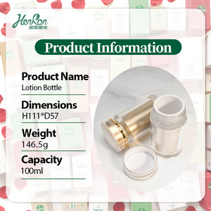 Wadah transparan kapsul botol akrilik dek ganda, 100ml, tutup sekrup, silinder penyimpanan Obat - Product Image 2
