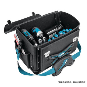 <b>Makita</b> Tool <b>Bag</b> 15-19 Pockets 200 Lb Capacity Adjustable Strap Water Resistant Canvas Toolbox - Product Image 3