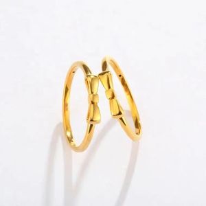 Anillo de Lazo de Oro Puro de 18K, Joyería Sólida 750, para Mujer, de Xinfly Fashion - Product Image 2