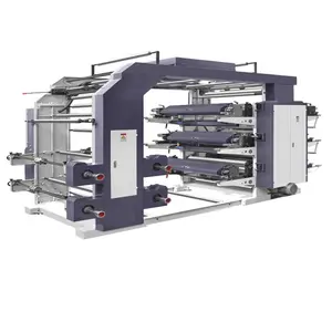 Lisheng máquina de impressão flexível de alta velocidade, tipo de pente 6 cores