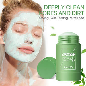 Améliorer les hémorroïdes du <span class=keywords><strong>visage</strong></span> blanchissant et éclaircissant la <span class=keywords><strong>peau</strong></span> après utilisation n'est pas serré nettoyer en profondeur le bâton de masque de boue d'argile de thé vert - Product Image 5