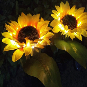 Girasoles artificiales para exteriores, luces solares de estaca para paisaje de jardín, Patio, camino de entrada, piscina y <span class=keywords><strong>terraza</strong></span> - Product Image 3