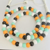 Câble de charge tendance noir, blanc, orange, menthe, perles, 4 en 1, multi-interface, cordon de charge USB pour téléphone portable