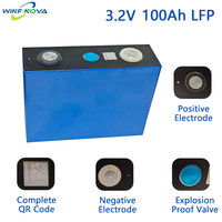 Charge rapide, taux de décharge élevé 6. Cellule prismatique à faible résistance interne 3,2 V 100 Ah LiFePO4, cellule de batterie avec protection IP65, CE