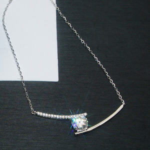 Collier pendentif souriant pour femme, chaîne de choker scintillante, bijoux élégants pour robe - Product Image 3