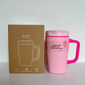 Tazza <span class=keywords><strong>da</strong></span> <span class=keywords><strong>Caffè</strong></span> in Acciaio Inox a Doppia Parete <span class=keywords><strong>da</strong></span> 12oz <span class=keywords><strong>con</strong></span> Manico, Tumbler Isolato Antigoccia, Tazze <span class=keywords><strong>da</strong></span> <span class=keywords><strong>Caffè</strong></span> per Auto <span class=keywords><strong>con</strong></span> Coperchio Scorrevole - Product Image 5