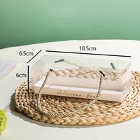 Mini boîtes d'emballage en plastique, boîte à gâteaux en papier Transparent, rouleau suisse, vacances Pet Transparent, boîte à gâteaux de mariage, paquet avec poignée