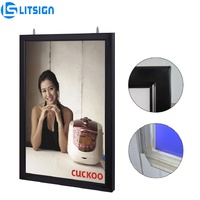 Cadre photo rectangulaire en aluminium mince Duratrans, panneau publicitaire, menu, boîte à lumière LED pour utilisation en intérieur