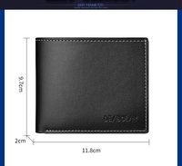 Dompet pendek kulit PU pria, dompet pendek dengan saku koin Sederhana dan tipis untuk lelaki
