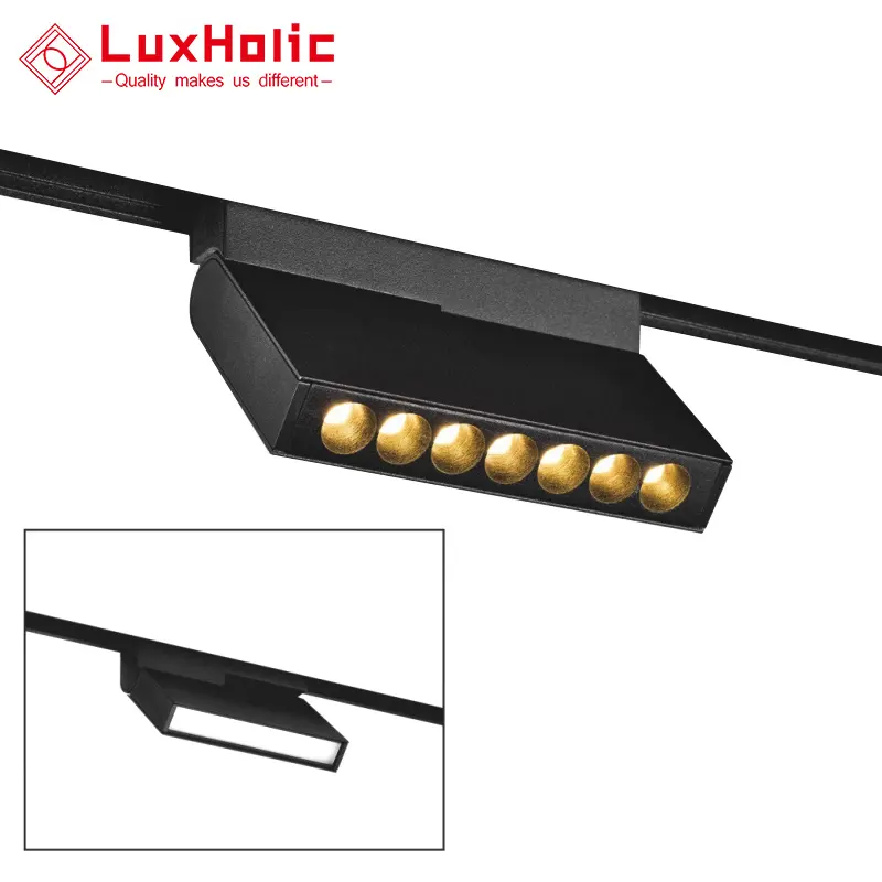 Laagspanning 24V Magneet Led Track Licht Systeem Cct Instelbaar Wit Dali Dimbaar Led Magnetische Spoorverlichting