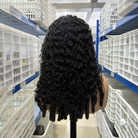 ISEE Perruque Mi-Tête Brute Birmane Pixie Bouclée Prête-à-Porter 100% Cheveux Humains Double Traitée Bouclée Sans Couture avec Cordon de Serrage