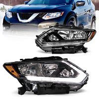 Pour Nissan Rogue 2014-2016, ensemble de phares halogènes gauche/droite, boîtier noir, lentille transparente, réflecteur ambre, 12V, remplacement neuf
