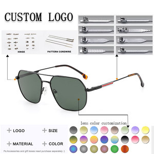 Gafas de Sol de Piloto Unisex, Montura Metálica Rectangular, Lentes Degradadas, 100% Protección UV, para Uso en Exteriores, para Adultos - Product Image 3