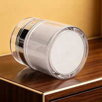 Pot à crème blanc sans air de 15/30/50 ml, pot cosmétique de luxe en acrylique à double paroi avec impression personnalisée