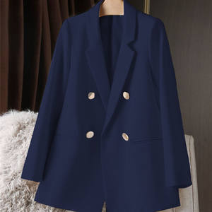 Di fascia alta verde elegante <span class=keywords><strong>Blazer</strong></span> da <span class=keywords><strong>donna</strong></span> primavera autunno piccola piccola tuta Casual larga stile coreano con ricamo a bottoni - Product Image 4